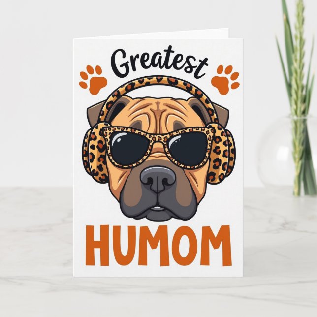 Snyggaste Humom Hund Konst Kort (Framsida)