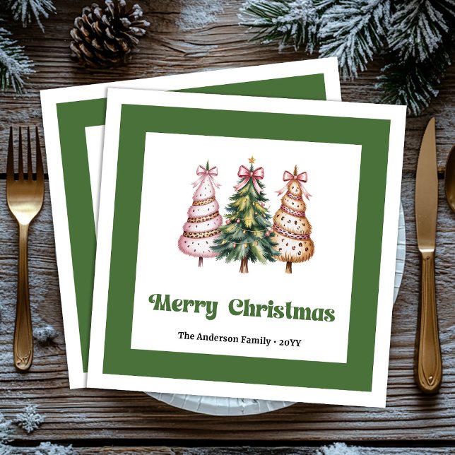 Snyggaste julgran leopardtryck middag servett (Chicest Christmas Tree Leopard Print Dinner Napkins!)