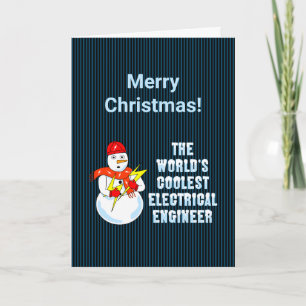 Snyggaste julkort för elektroingenjör tack kort