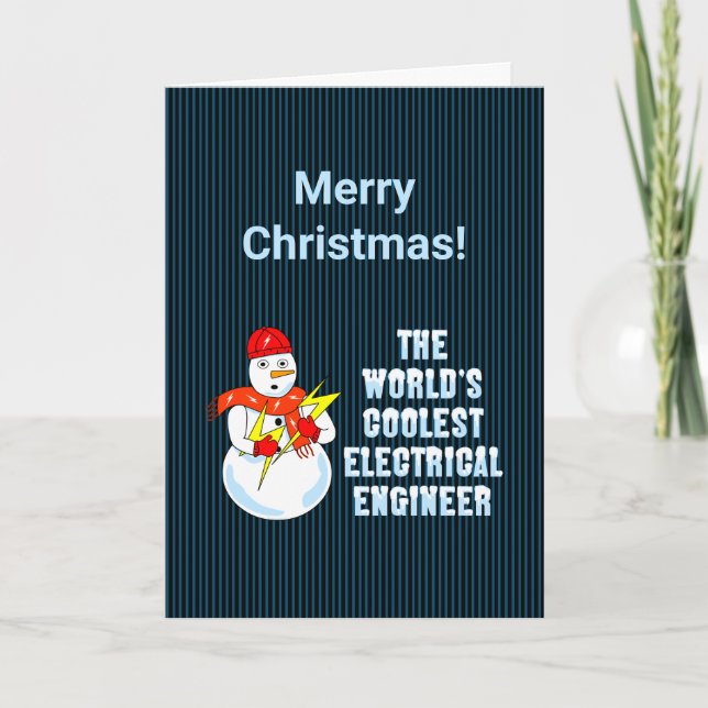 Snyggaste julkort för elektroingenjör tack kort (Framsida)