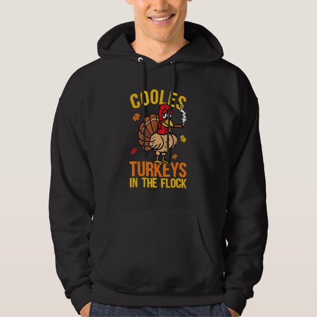 Snyggaste kalkonen i flocken Höst Fall Y'all Än Hoodie (Framsida)