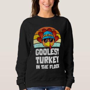 Snyggaste kalkonen i flocken Pojkar Thanksgiving T Shirt