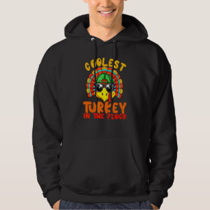 Snyggaste kalkonen i flocken Thanksgiving pojkar h Hoodie