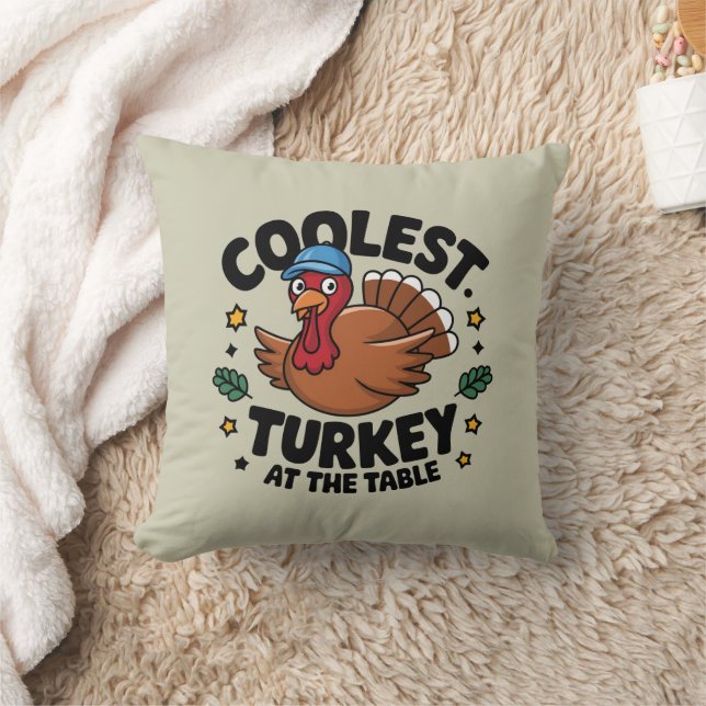 Snyggaste kalkonen vid bordet Thanksgiving-middag Kudde (Filt)