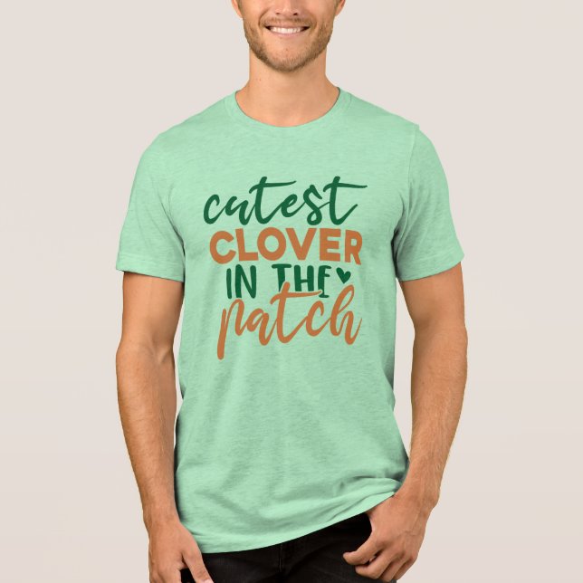 Snyggaste klöver i plåstret St Patrick's-60863 T Shirt (Framsida)