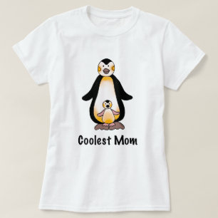 Snyggaste mamma pingvinfamilj design t shirt