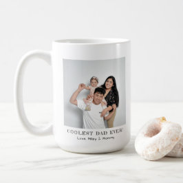 Snyggaste pappa någonsin Foto Fars dag Minnen Pres Kaffemugg