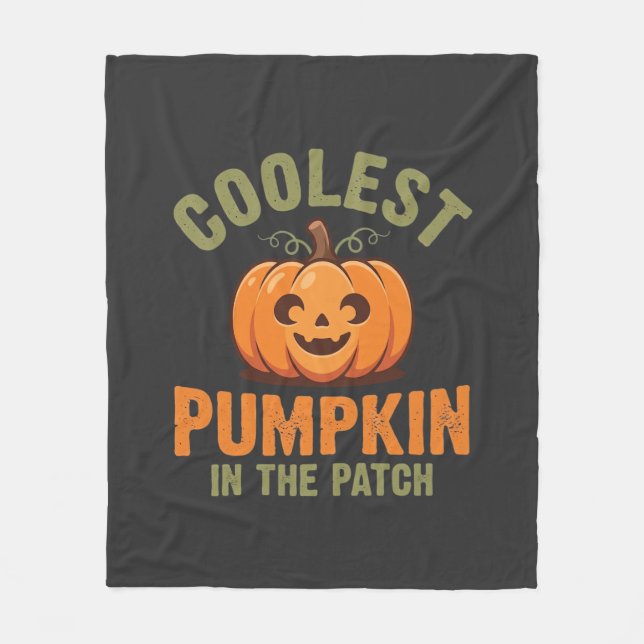 Snyggaste pumpen i lapparken Halloween-design Fleecefilt (Framsidan)