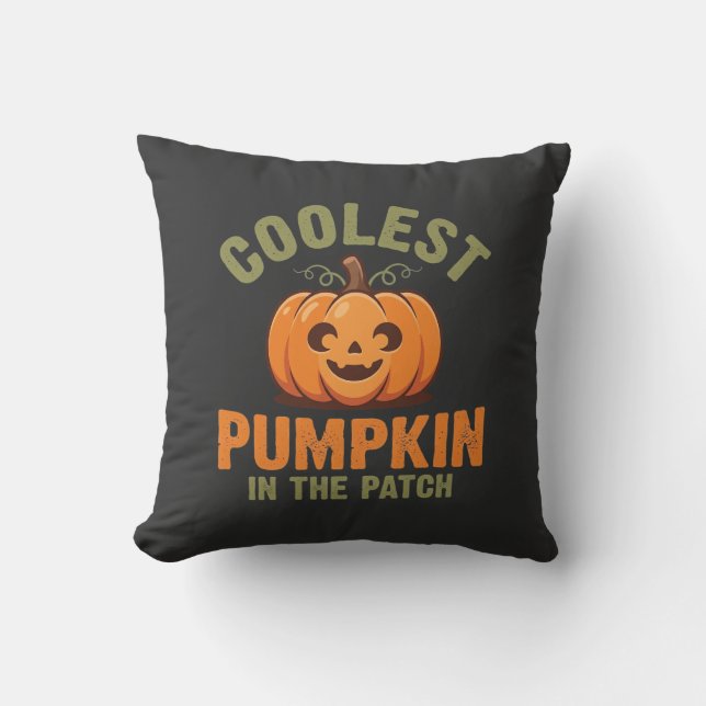 Snyggaste pumpen i lapparken Halloween-design Kudde (Framsida)