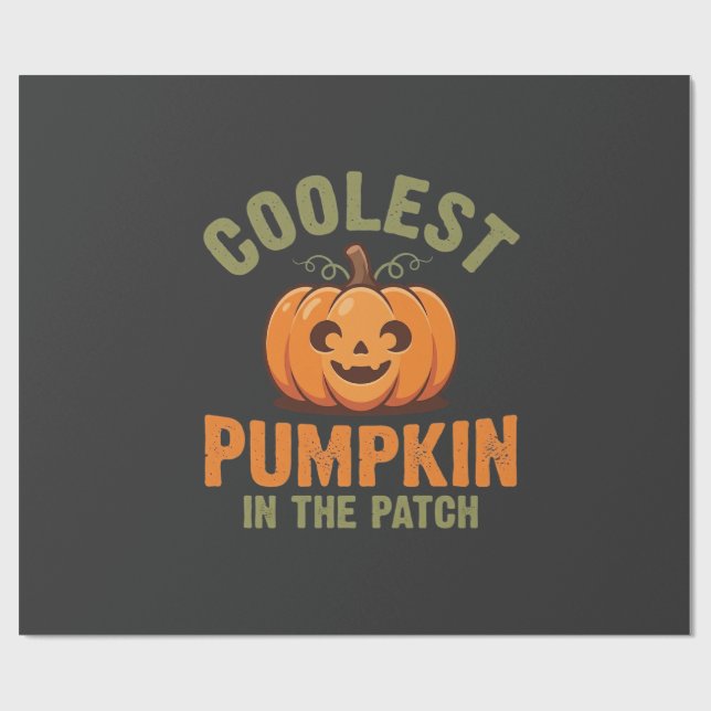 Snyggaste pumpen i lapparken Halloween-design Presentpapper (Platt)
