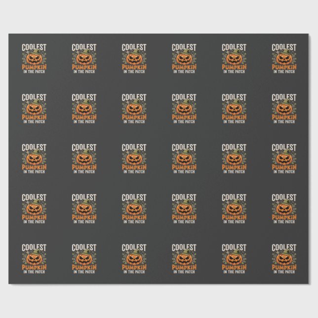 Snyggaste pumpen i lapparken Halloween-design Presentpapper (Platt)