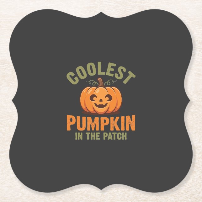 Snyggaste pumpen i lapparken Halloween-design Underlägg Papper (Framsida)