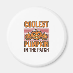 Snyggaste pumpen i lapparken Halloween Vintage Des Magnet