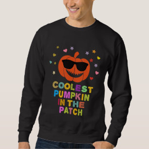 Snyggaste pumpen i lappen Halloween pojkar Lång Ärmad Tröja