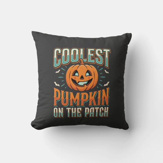 Snyggaste pumpen på patchen Halloween-design_1 Kudde (Framsida)