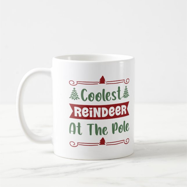 Snyggaste renen jul kaffemugg (Vänster)