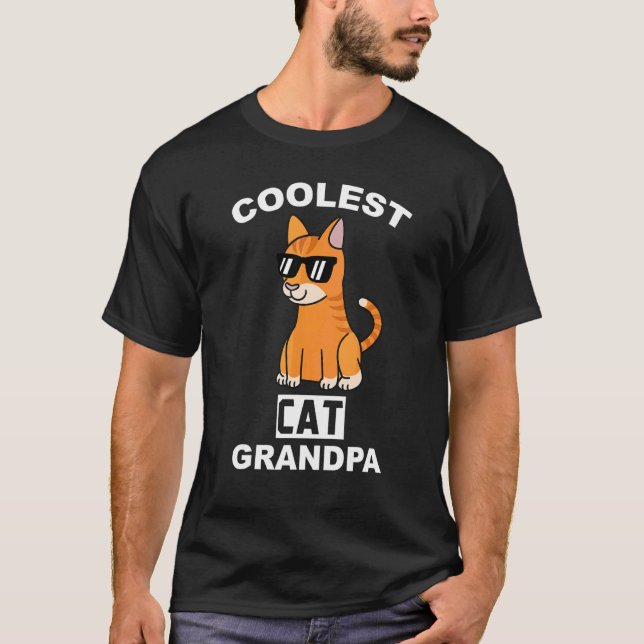 Snyggaste röda kattfarfar morfar husdjur t shirt (Framsida)