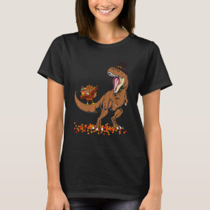 Snyggaste Turkiet Trex Dinosaurie Glad Thanksgivin T Shirt