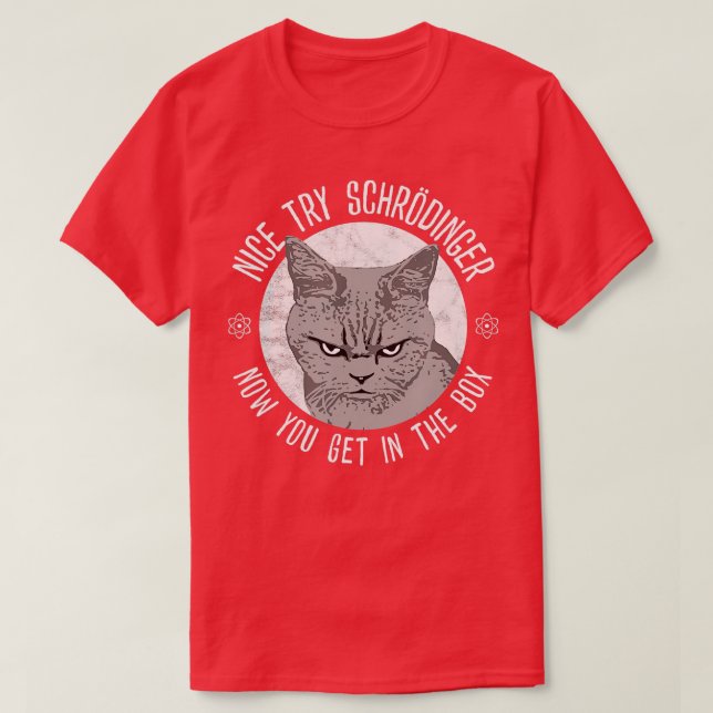 Snygge Schrodinger Schrodingers Cat Quantum Phys T Shirt (Design framsida)
