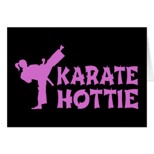 Snygging Karate - kvinnliga krigs- konstnärrosor Hälsningskort