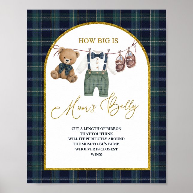 Snygging lite gentleman Hur Stor Är Mamma Mage Poster (Framsidan)