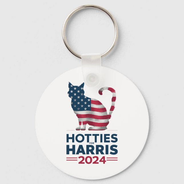 Snyggingar För Harris 2024 Kattdamer Kamala Harris Nyckelring (Framsida)