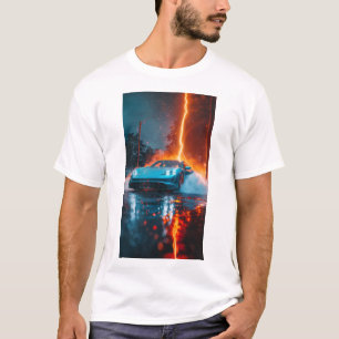 "Snyggt 2021 Porsche Taycan 4S Light Blue Car EN T Shirt