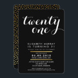 SNYGGT 21:a födelsedag: vit typ party INBJUDAN gul<br><div class="desc">*** OBS! - SKINGULD FOIL EFFECT ÄR ETT UTTRYCKT BILD *** En inbjudan till trendiget för din BIRTHDAY för vilken ålder som helst - kontakta mig för att ändra glitter-typ för dig! Om du konfigurerar som mall kan du enkelt lägga till egna detaljer eller slått anpassningsknappen och lägga till eller...</div>