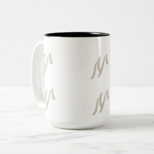 Snyggt 2-tona "M" Mugg - Perfekt Gift för Mamma