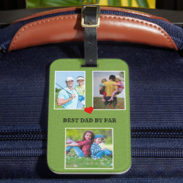 Snyggt 3 Foton bästa Pappa per sida Bagagebricka