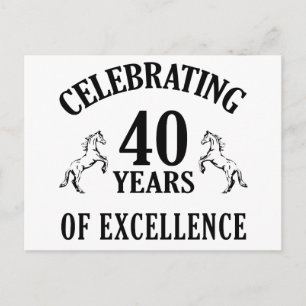 Snyggt 40:e födelsedagstäckande idéer vykort