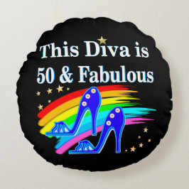 SNYGGT 50 ÅRS GAMLA SHOE QUEEN RUND KUDDE