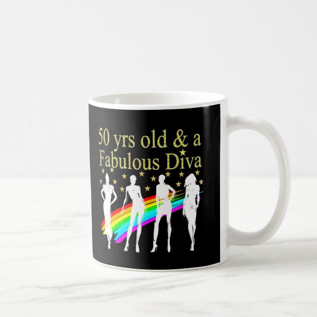 SNYGGT 50 OCH FABULÖS 50:E BIRTHDAY-UTFORMNING KAFFEMUGG (Höger)