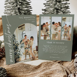 Snyggt 5 fotoår i God jul för granskning Julkort