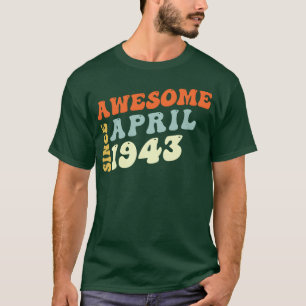 Snyggt 80 år Ungt Sedan April 1943 80-årsjubileum T Shirt