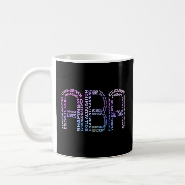 Snyggt Aba Acronym Artwork Rbt Aba Therapist Kaffemugg (Vänster)