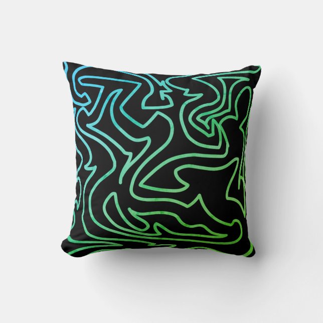 Snyggt Abstrakt Art Cushion Dekorativ kudde (Framsida)