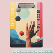 Snyggt Abstrakt Colorful Artsy Monogram Namn