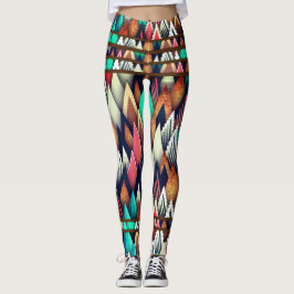 Snyggt Abstrakt Färg Leggings