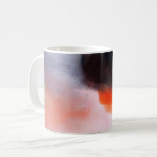Snyggt Abstrakt för vattenfärg Hand Färgat Kaffemugg
