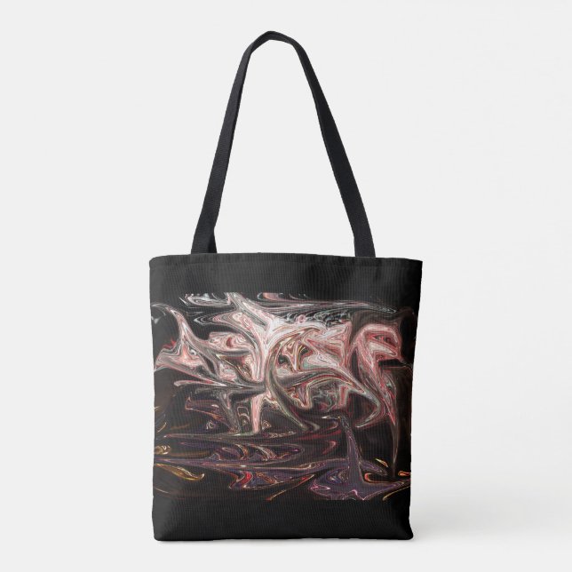Snyggt Abstrakt Graffiti Tote Bag Tygkasse (Baksida)