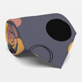 Snyggt abstrakt grått svart gult mönster manar slips