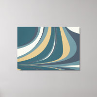 Snyggt Abstrakt Marble Swirl i Teal och Guld
