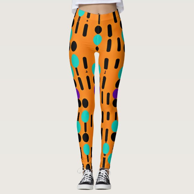Snyggt Abstrakt Mönster Design Leggings (Framsida)