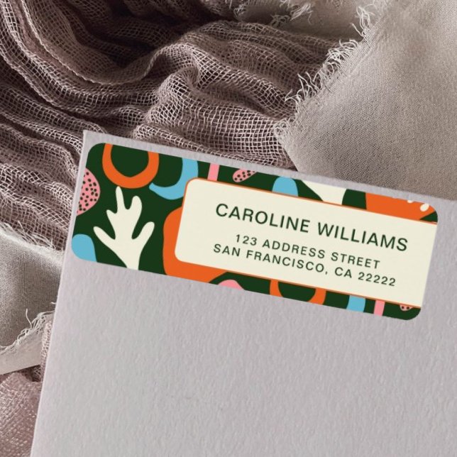 Snyggt Abstrakt Mönster Returadress Etikett (Skapare uppladdad)
