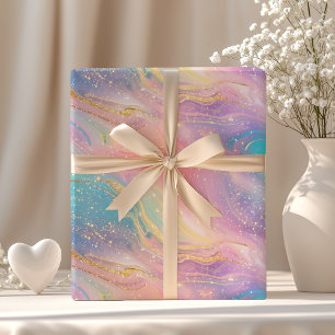 Snyggt abstrakt pastell glitter färgmönster presentpapper