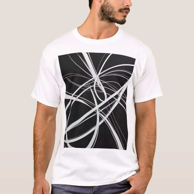 Snyggt Abstrakt Print Shirt, T Shirt (Framsida)