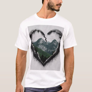 Snyggt Abstrakt Print Shirt, T Shirt