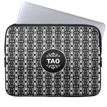 Snyggt Abstrakt Tao Mönster i Svartvitt