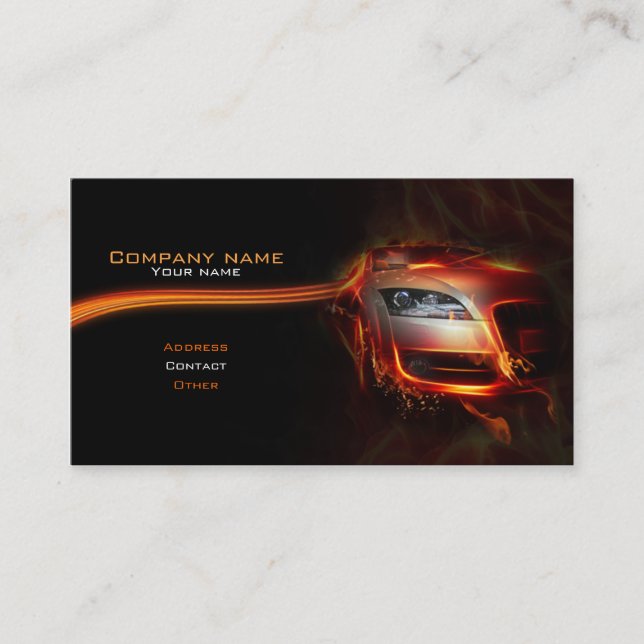 Snyggt affärskort av motorfordon visitkort (Framsida)